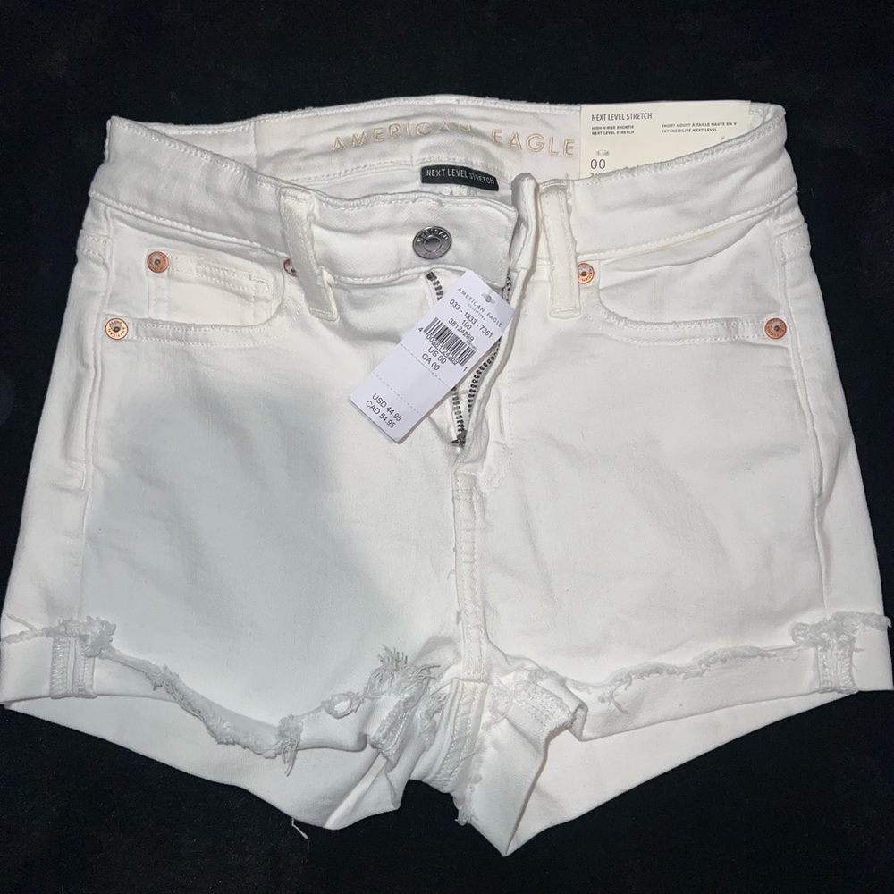 American Eagle Outfitters Women's Cream Jean Shorts